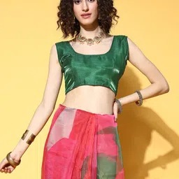 Mitera Abstract Satin Saree image 4