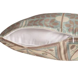 PETAL HOME Strasbourg Beige & Brown Set of 5 Geometric Square Cushion Covers image 4