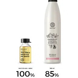 BRILLARE Sustainable Dandruff Control Hair Care Set - Shampoo 300ml + Oil Shots 6ml x 8 image 2
