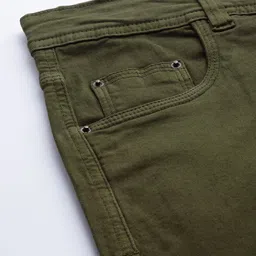 PARIS HAMILTON Men Olive Green Skinny Fit Stretchable Jeans image 4