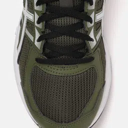 ASICS Men Olive Green & White Woven Design Jolt 1 Running Shoes image 3