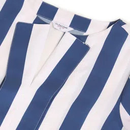 u.s. polo assn. women U S Polo Assn Women Blue & White Striped Crepe Shirt Style Top image 2