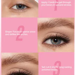 GLAM21 Set Of 4 HD Dense Eyeliner, HD Dense Mascara Black, Brow Grip Gel & Eyebrow Palette image 3