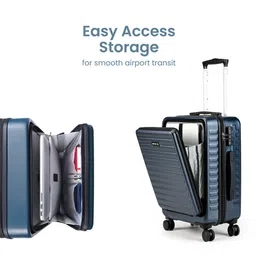Assembly Set Of 2 Textured Hard Cabin-Sized Large-Sized Trolley Bags 40L 85L image 4
