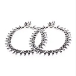 Digital Dress Room Silver-Plated Oxidised German Ghungroo Anklet image 2