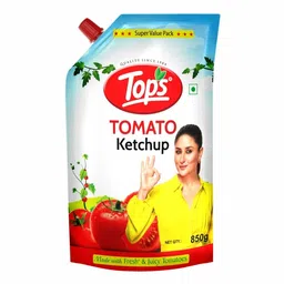 TOPS Tomato Ketchup Spout -850 gm Spout | Made with the goodness of juicy hand-picked tomatoes| No Added Colour & Flavour image 1