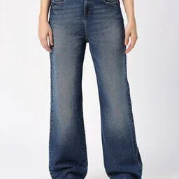 being human Women Mid-Wash Flared Jeans-picture-46