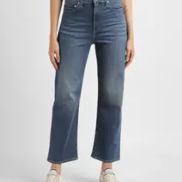 Women Ribcage Mid-Wash Straight Fit Jeans-image-9