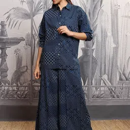 Vishudh Printed Shirt & Palazzo Pure Cotton Co-Ord-image-92