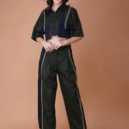 YELLOW PARROT Printed Shirt With Trousers Co-Ords image 1