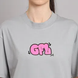 GRIFFEL Printed Pure Cotton Oversized T-Shirt With Trouser image 2