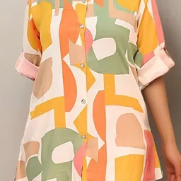 BAESD Geometric Printed Shirt With Palazzos image 2