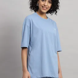 GRIFFEL Printed Pure Cotton Oversized-Fit T-Shirt With Shorts Co-Ords image 3