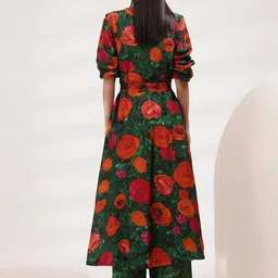 Breathe by Aakanksha Singh Floral Printed Crop Top With Trousers & Jacket image 3