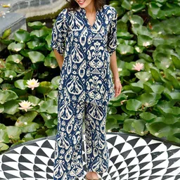 GoSriKi Printed Mandarin Collar Tunic With Palazzo image 5