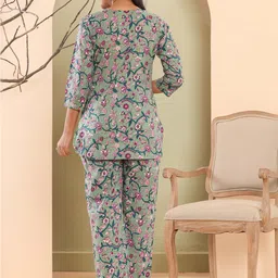 Haute and Humble Printed Tunic & Trousers Pure Cotton Co-Ords image 2
