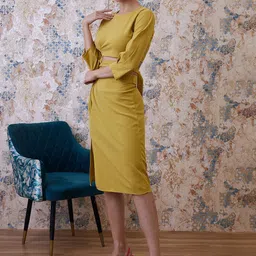 Athena Olive Green Top With Slip-On Skirt image 4