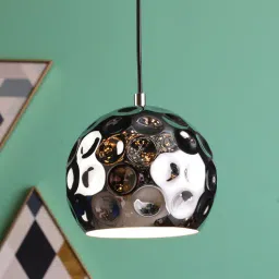 stello Plaza Silver Metal Hanging Light-picture-12