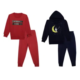 mack jonney Vimal Jonney Kids Pack Of 2 Typography Printed Hooded Tracksuits-picture-18
