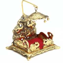 Golden Aluminium Throne Singhasan For God Idol Religious Idol by Handicrafts Paradise image 4