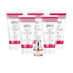 Globus naturals Herbal SetOf6 FaceWash-Face Gel-Face Scrub-Face Cream-Face Pack-Face Serum-picture-30