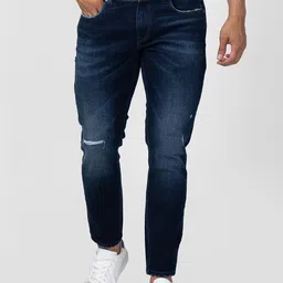 SPYKAR Men Slash Knee Light Fade Cotton Jeans-picture-31