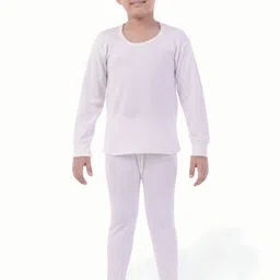 Zoom Minimondo Kids White Striped Cotton Thermal Set-picture-27