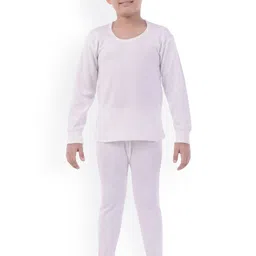 Zoom Minimondo Unisex Kids White Solid Thermal Set-picture-33