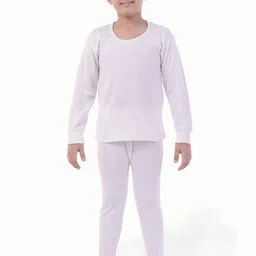 Zoom Minimondo Kids White Solid Cotton Thermal Set-picture-26