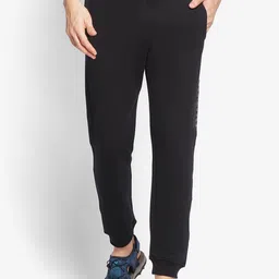 Wildcraft Men Black Typography Printed Cotton Joggers-picture-33