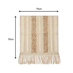 jutie pie Beige Textured Cotton 1 Seater Sofa Cover by Jutiepie image 2