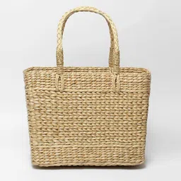 habereindia Picnic Rectangular Baskets|Lunch Basket|Cane Or Jute Basket|Cane Basket For Gifting|Wicker Baskets (Plain Beige) image 2