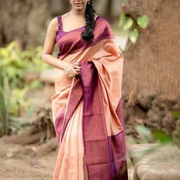 Marziyaa Woven Design Zari Silk Cotton Banarasi Saree-picture-36