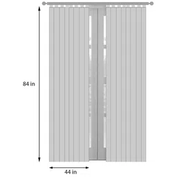 the conversion Beige Floral Polyester Blend 7 Ft Light Filtering Eyelet Door Curtain image 3