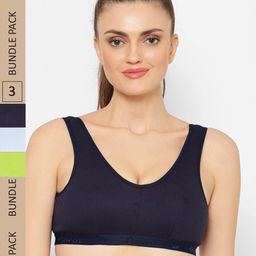 Floret Pack Of 3 Non Padded & Non-Wired Workout Bra-picture-15