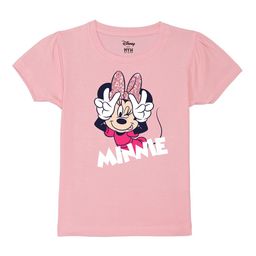 Wear Your Mind Girls Minnie Mouse Graphic Printed Pure Cotton Sports T-Shirt-picture-4