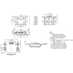 Micro USB 2.0 B type 5 Pin Connector-5Pcs. image 2