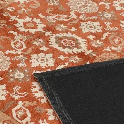 presto Orange Vintage Polyester 5 x 7 Feet Machine Made Carpet image 5