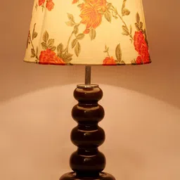 foziq Brown & White Printed Table Lamps image 3