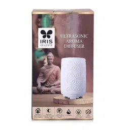 iris Celeste Diffuser with 7 colour Changing LED Lights- Colour White image 5