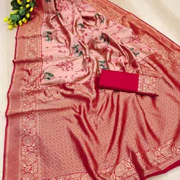 Marziyaa Woven Design Zari Banarasi Saree image 2