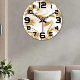 Texture Design Printed Wood Wall Clock In Brown By VibeCrafts-picture-34