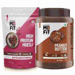 MuscleBlaze High Protein Muesli & Chocolate Peanut Butter 1 kg Combo-picture-4