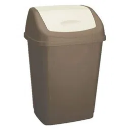 Dhwani Enterprise (Ratan) 50Ltr Squre Swing Tidy Dustbin Black Or Brown WITH CHECK DUSTER CLOTH FREE image 1