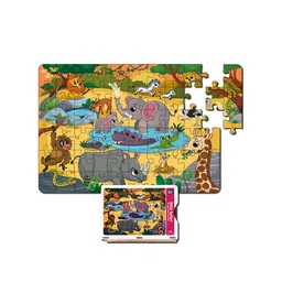 Mini Leaves Kids Safari Animals 60 Pieces Jigsaw Puzzle Development Toys image 5