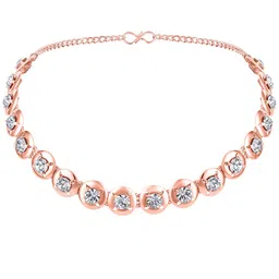 ASMITTA JEWELLERY Rose Gold-Plated American Diamond Studded Jewellery Set image 4