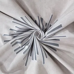 Arrabi White & Beige Floral 300 TC Fitted Single Bedsheet with 1 Pillow Cover image 5