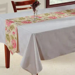 swayam Libra Cream & Pink Cotton Table Runner image 1
