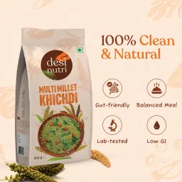 Desi Nutri Multi Millet Khichdi Mix - 450gm | Easy & Ready to Cook | Rich in Protein & High Fiber Kichidi Mix image 3