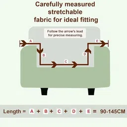 HOUSE OF QUIRK Single Seater Grey & Orange ColouredPrinted Sofa Cover With Arms image 3